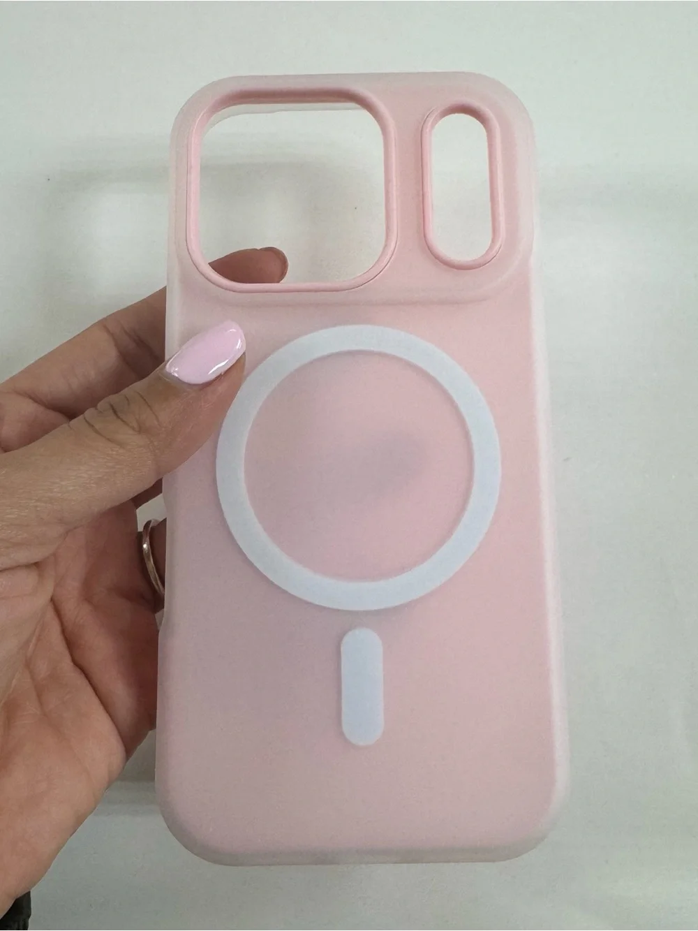 iPhone 17 pro Pink MagSafe Compatible Silicone Phone Case
